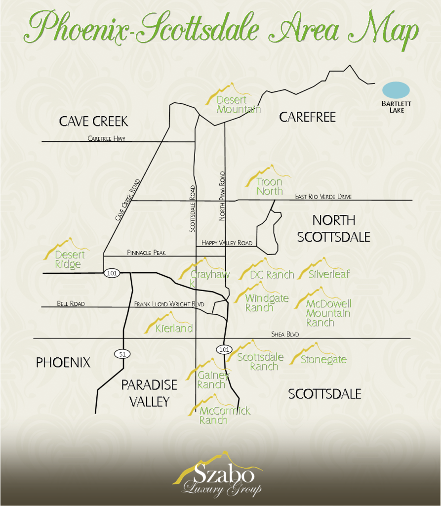 Phoenix Scottsdale map