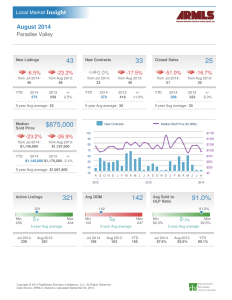 August 2014 Paradise Valley market report
